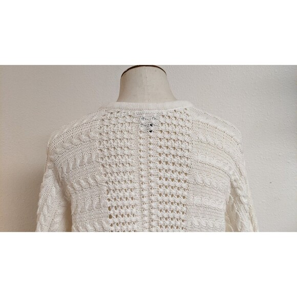 Women's CAbi #5803 Cream Fringe Fiesta Poncho Sweater Top Small EXCELLENT!! - Picture 8 of 12